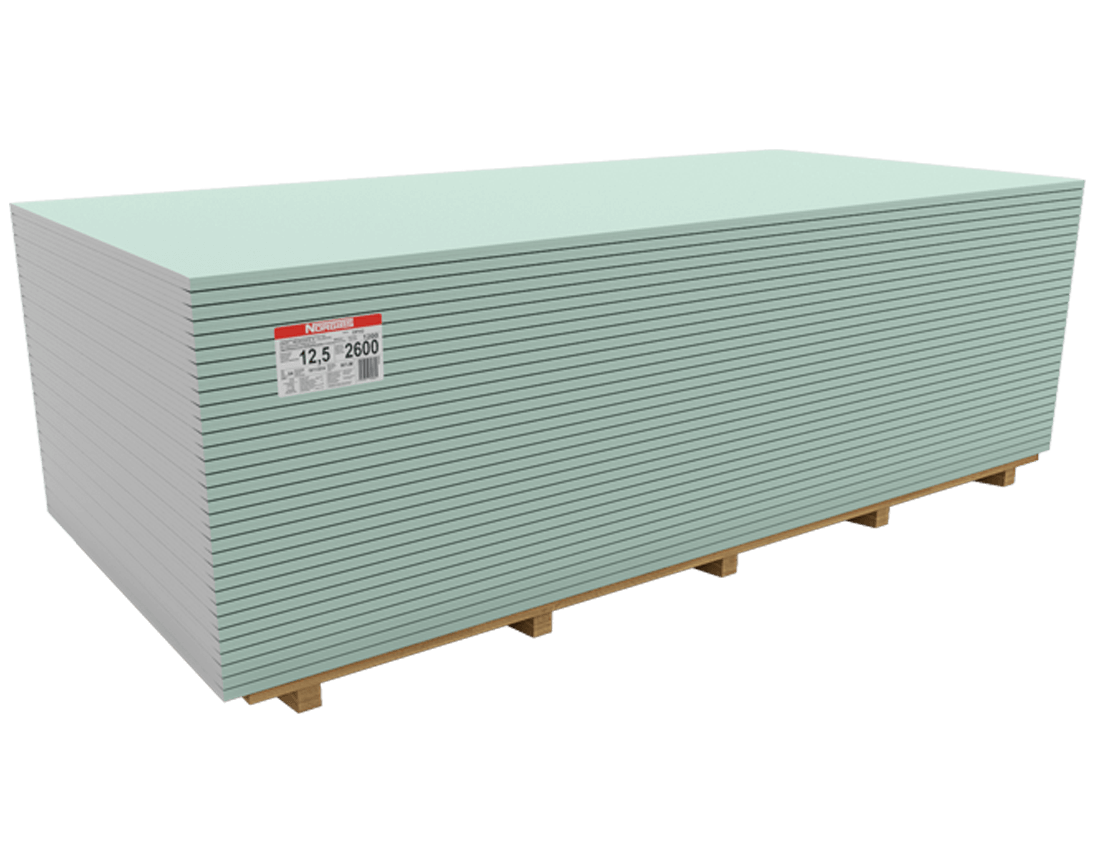 NORGIPS gipszkarton lemez, tűzgátló, impregnált, 12,5 mm vastag